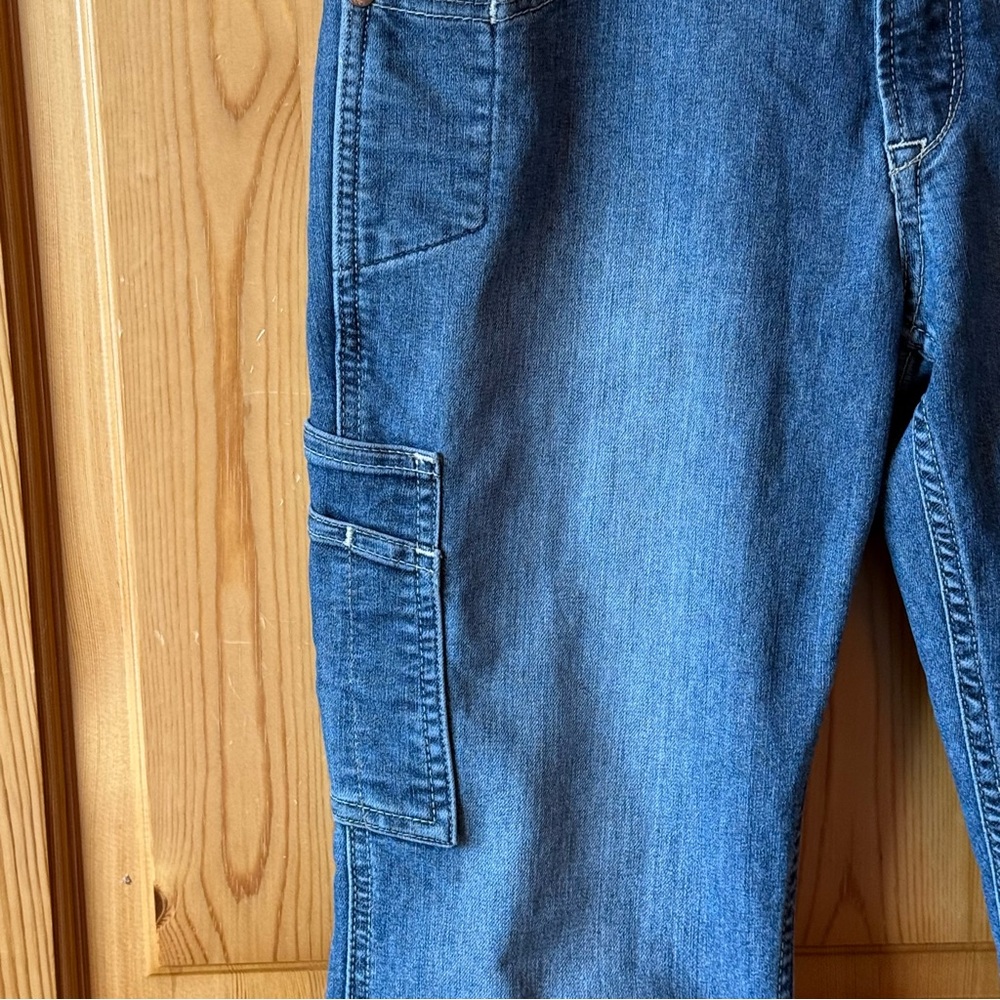 Ariat Rebar Mens Denim Jeans Mid Rise Boot Cut Workwear 31R Utility Pocket 32x30 - Picture 4 of 15